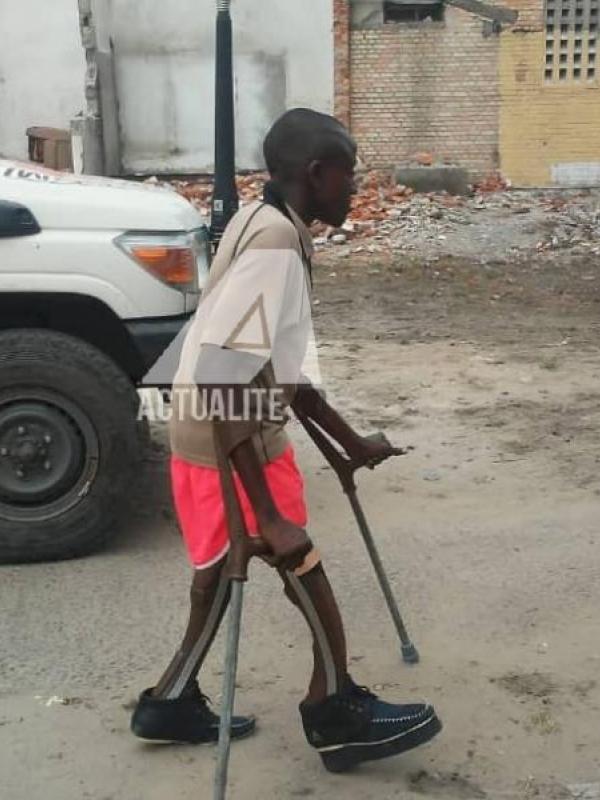 Personne vivant avec handicap. Ph. ACTUALITE.CD