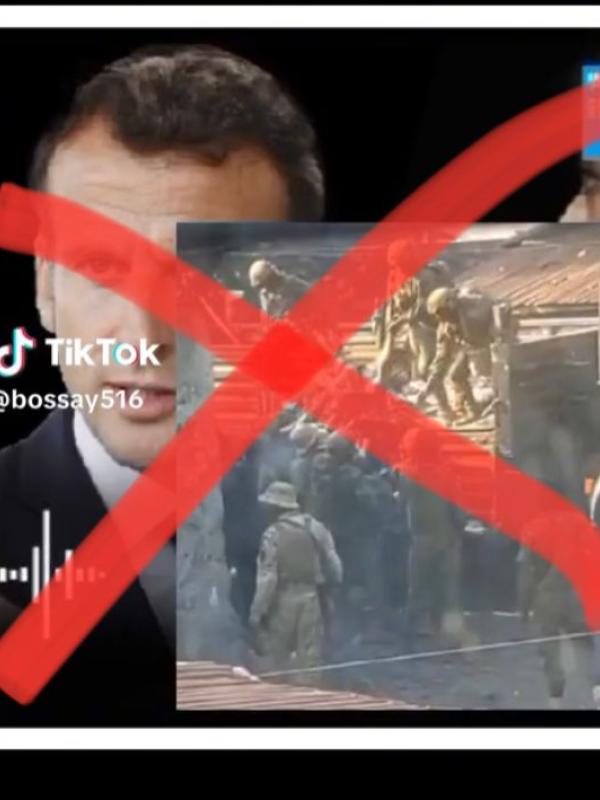 Fausse voix off de Macron